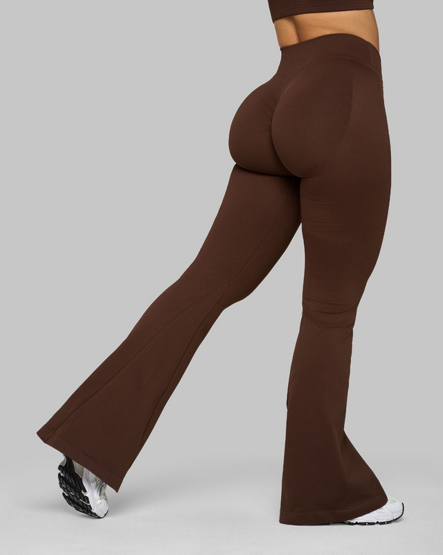 CORE IMPACT V-Waist Flared Leggings Bourbon Brown