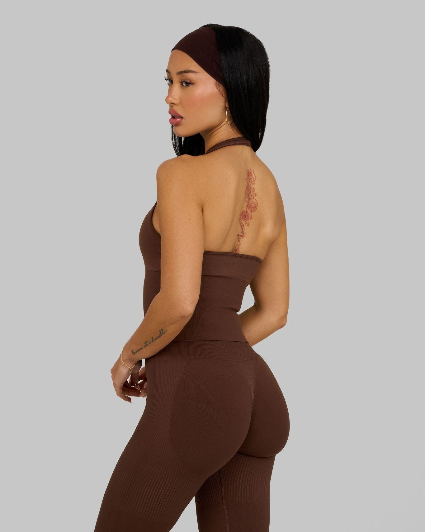 CORE IMPACT Sculpting Shapewear Top Halterneck Bourbon Brown