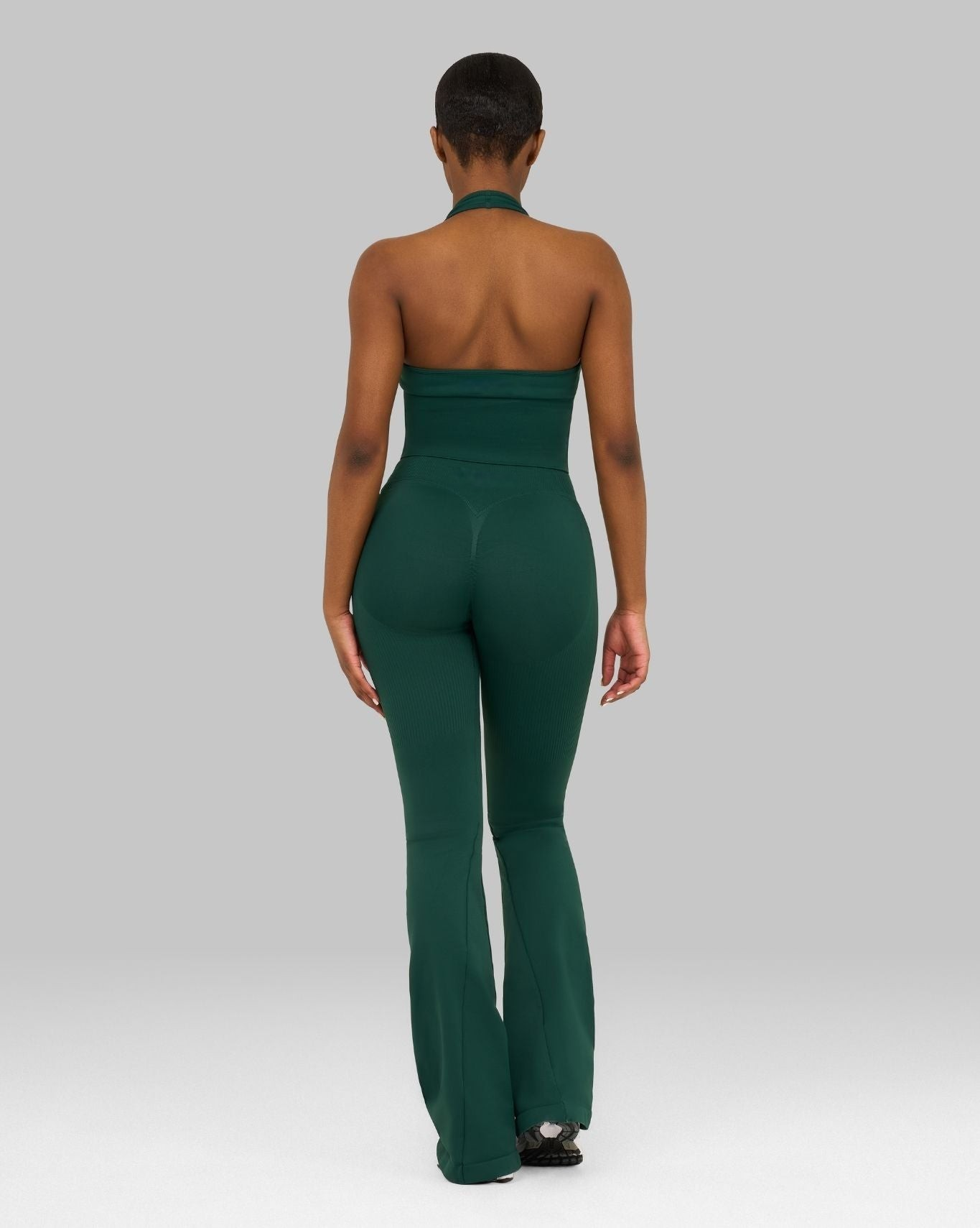 CORE IMPACT V-Waist Flared Leggings Pine Green