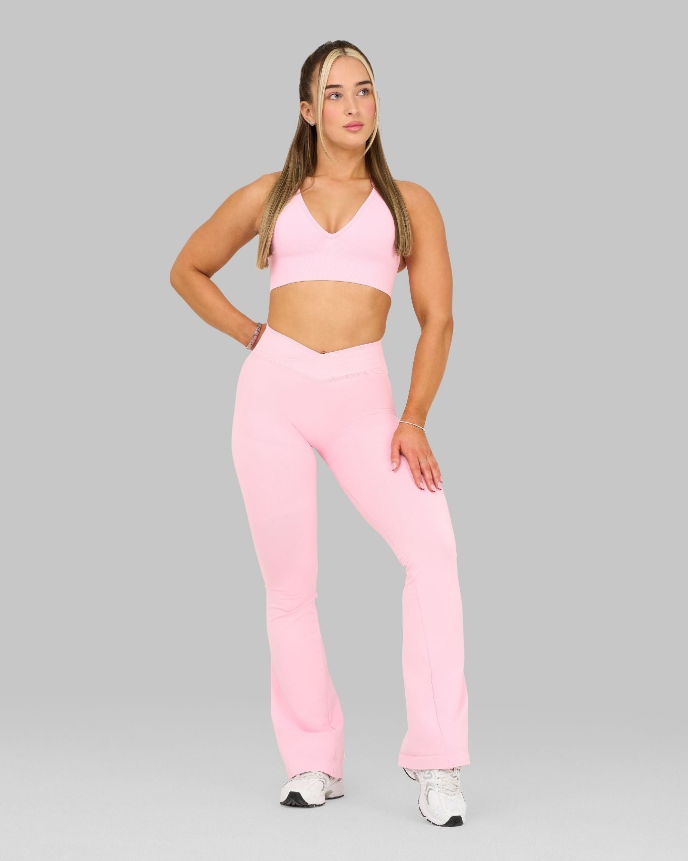 CORE IMPACT V-Waist Flared Leggings Candy Pink