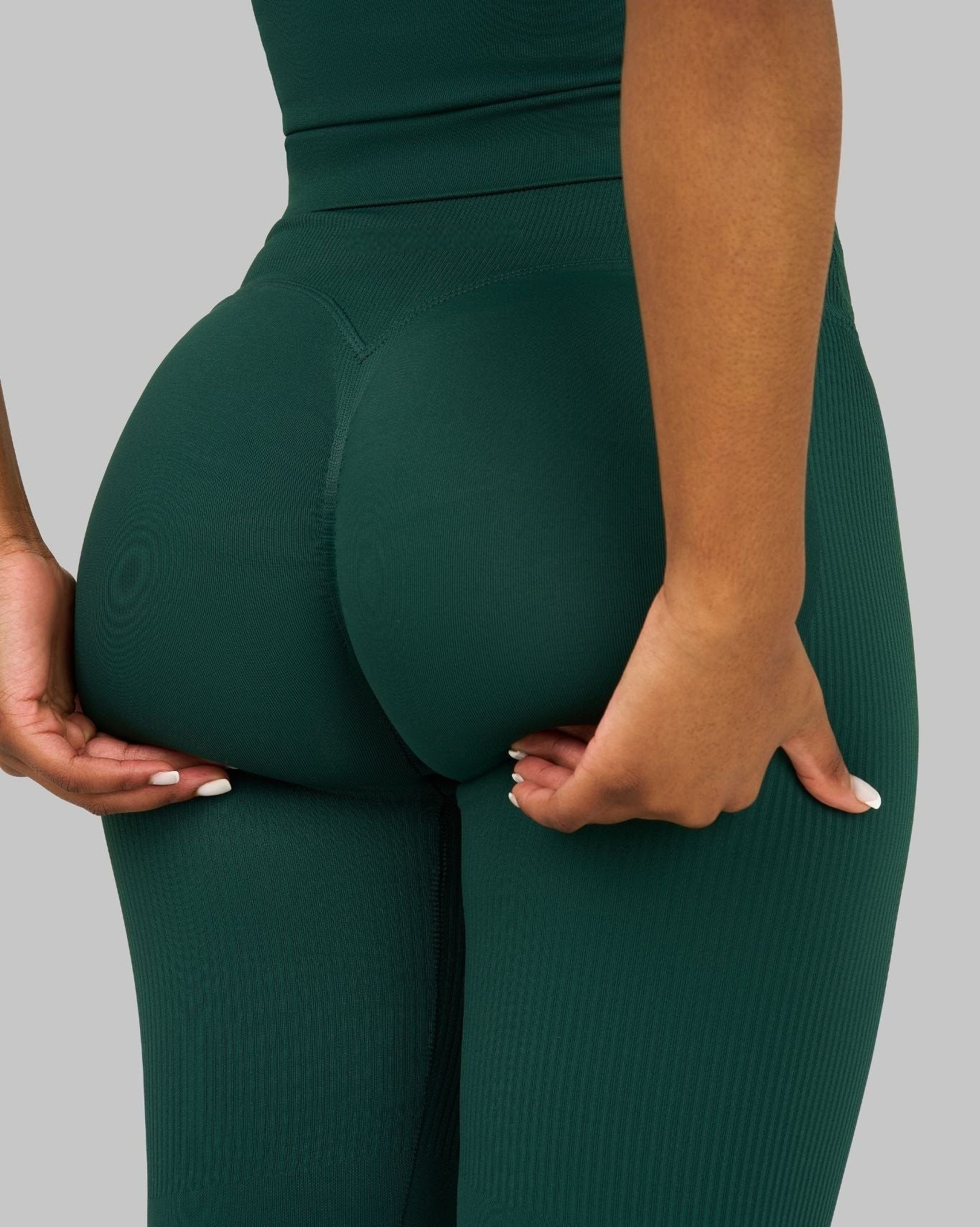 CORE IMPACT V-Waist Flared Leggings Pine Green