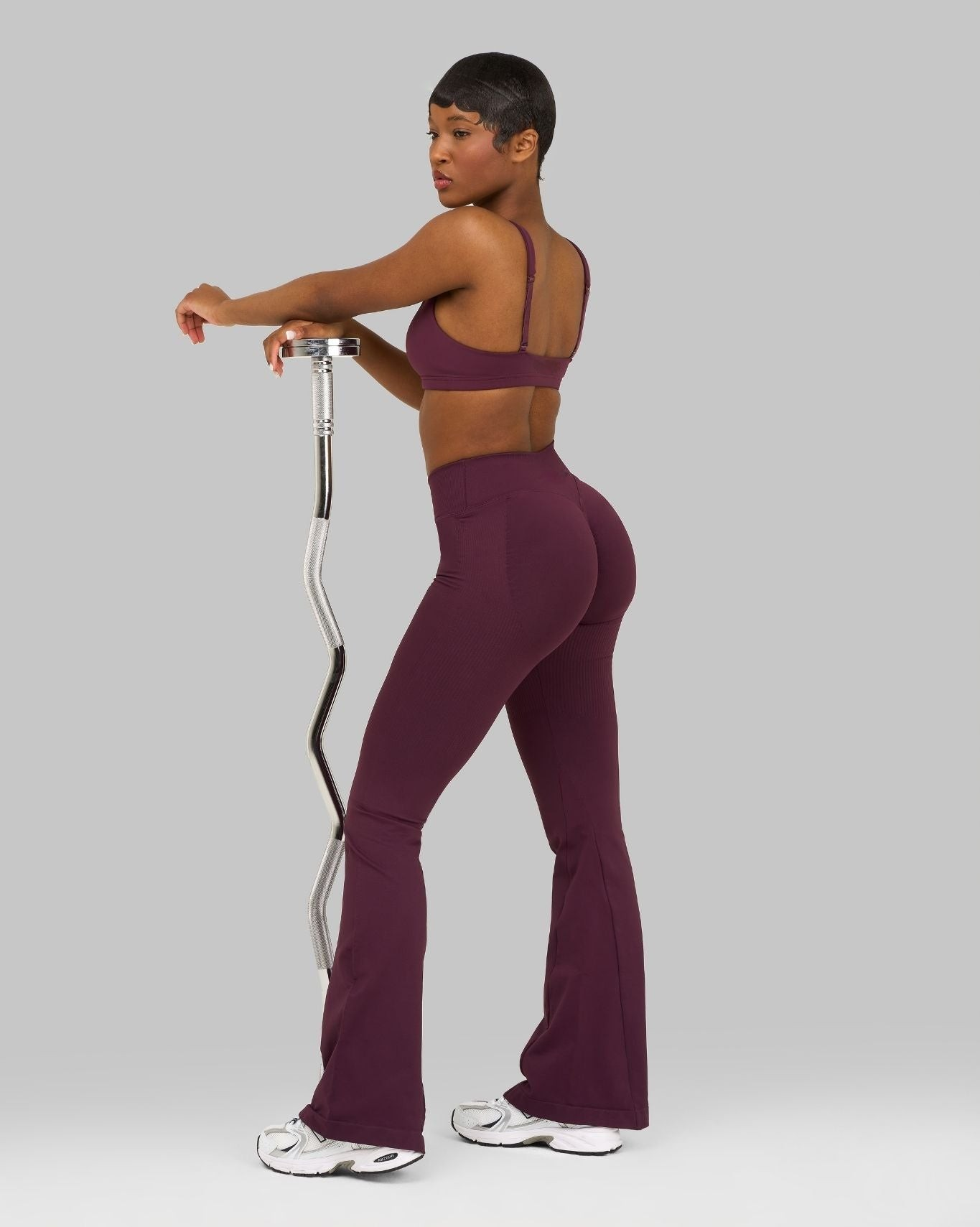 CORE IMPACT V-Waist Flared Leggings Winter Plum