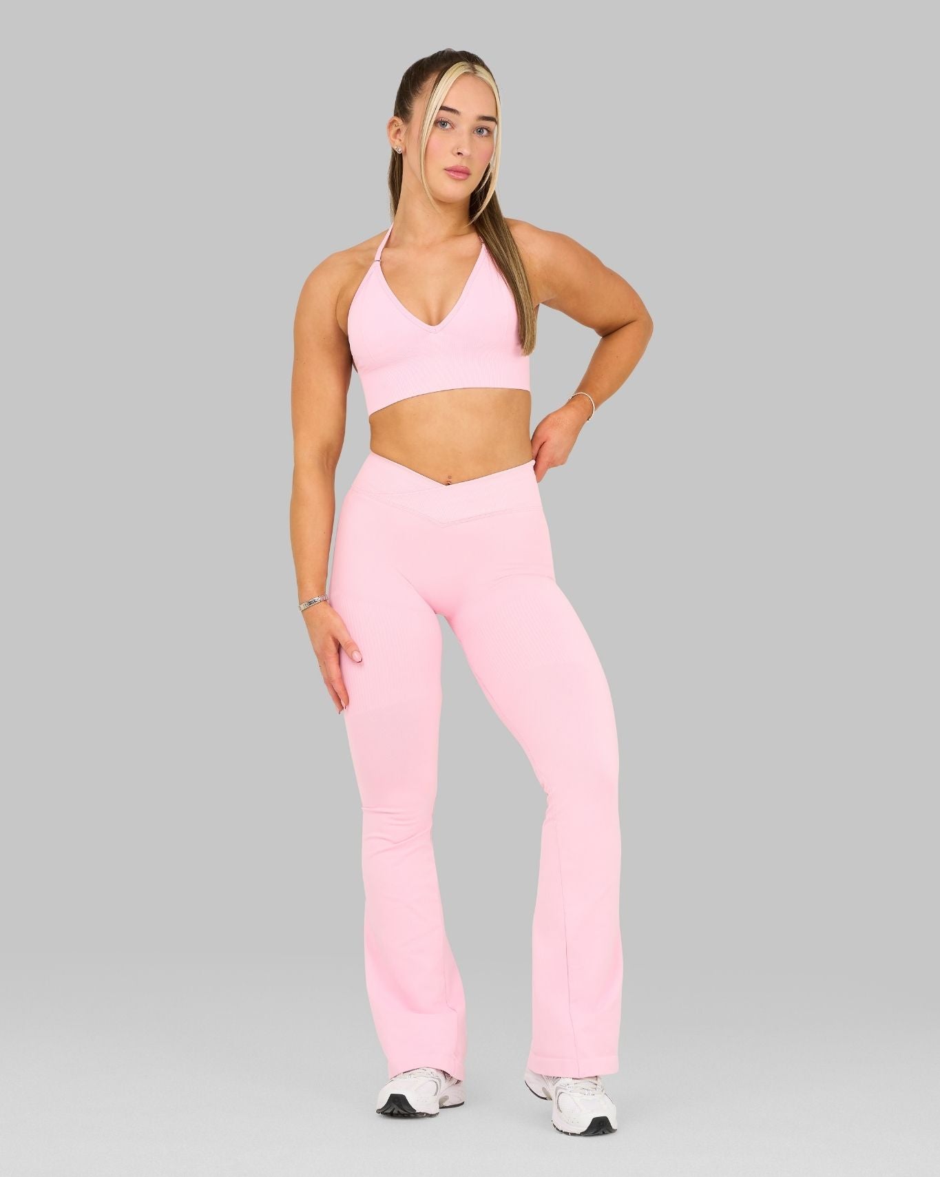 CORE IMPACT V-Waist Flared Leggings Candy Pink