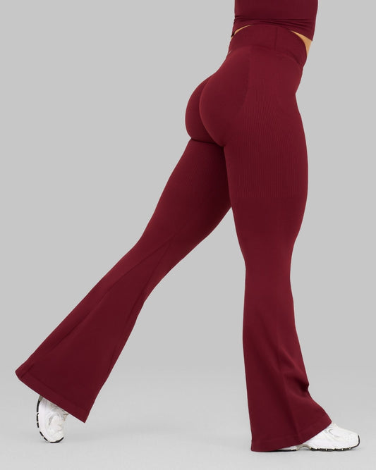 CORE IMPACT V-Waist Flared Leggings Fine Wine