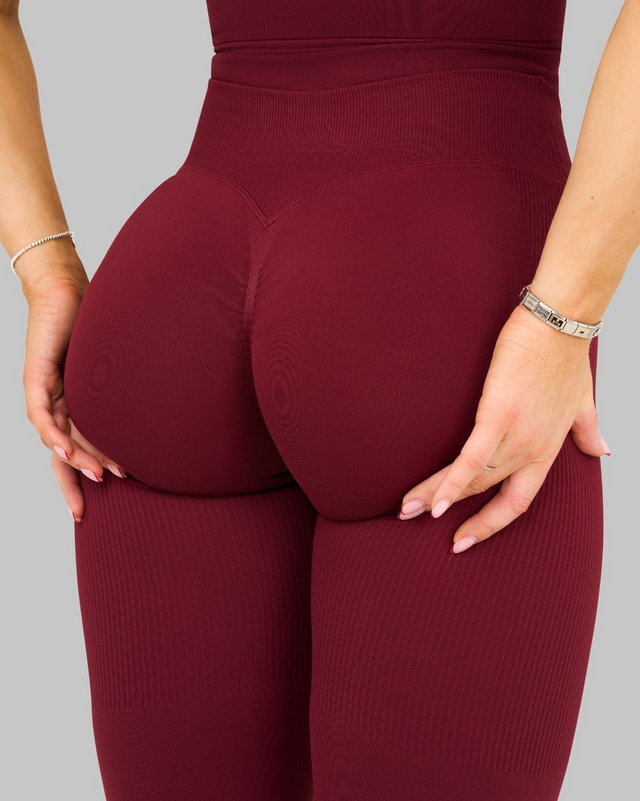 CORE IMPACT V-Waist Flared Leggings Fine Wine